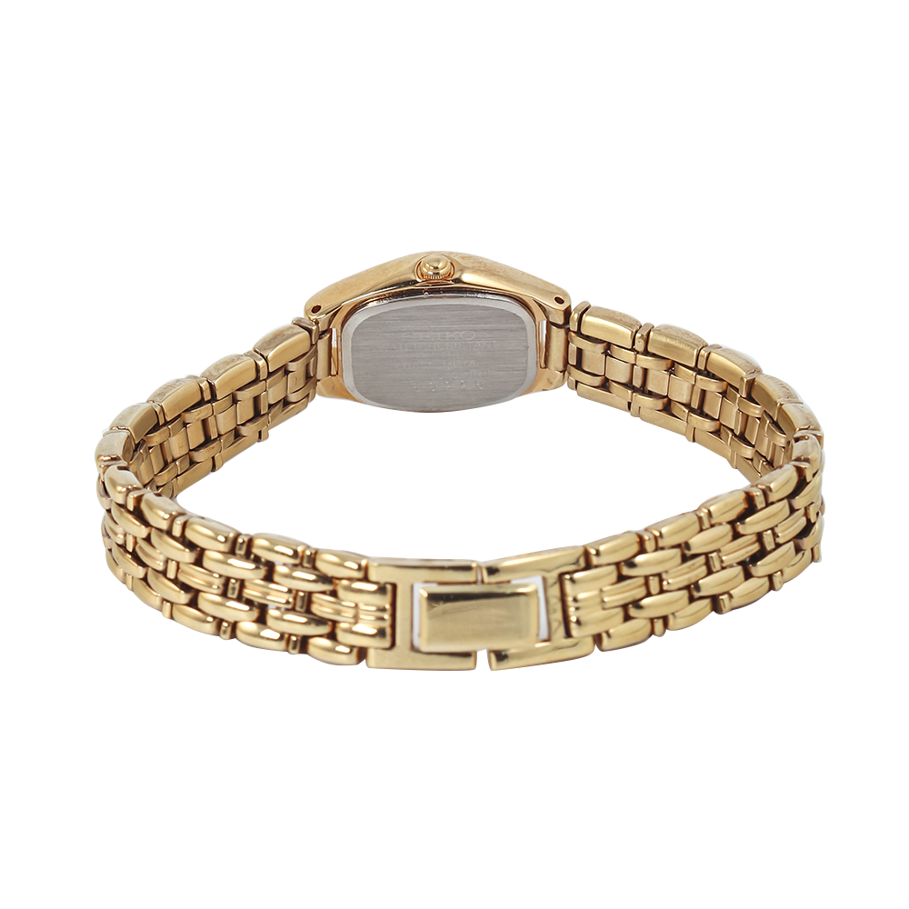 Jam Tangan Seiko SXG766 Women Gold Dial Gold Stainless Steel Strap