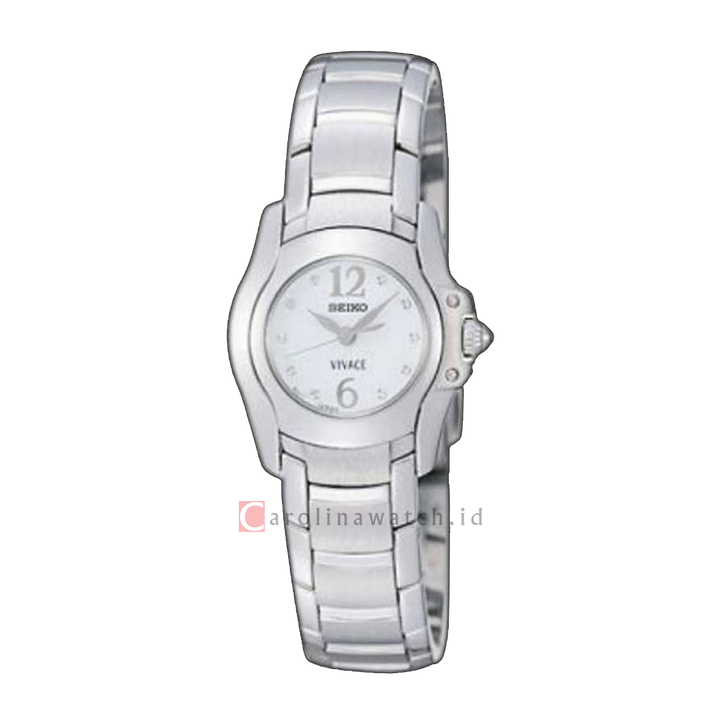 Jam Tangan Seiko Vivace SXGM33 Ladies White Dial Stainless Steel Strap