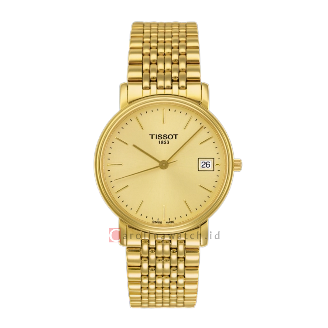 Jam Tangan TISSOT T52548121 Women Yellow Gold Dial Gold Stainless Steel Strap