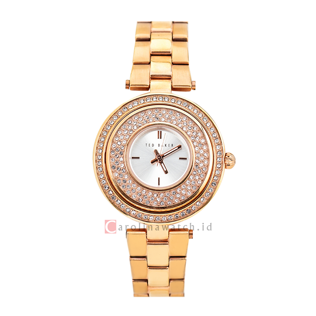Jam Tangan TED BAKER TB10023506 Women Silver Dial Gold Stainless Steel Strap