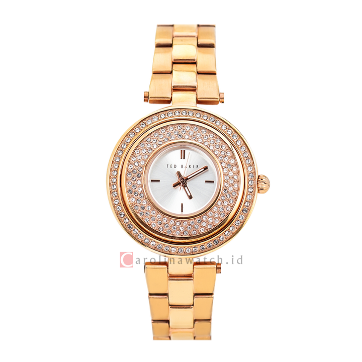 Jam Tangan TED BAKER TB10023506 Women Silver Dial Gold Stainless Steel Strap