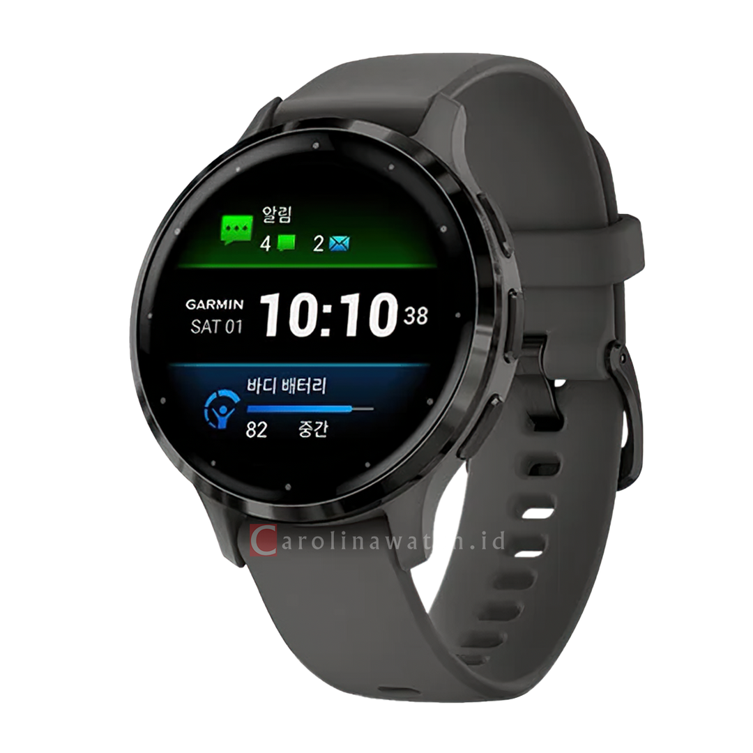 Jam Tangan Garmin Venue 3S VENU3SPEBBLEGRAYSLATE Unisex GPS Activity Tracker Watch