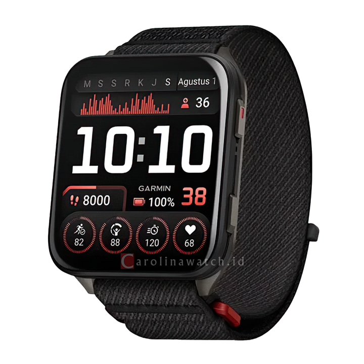 Jam Tangan Garmin Venu X1 VENUX1GPSBLACK Unisex Black with Slate Titanium Caseback and Black ComfortFit Nylon Band