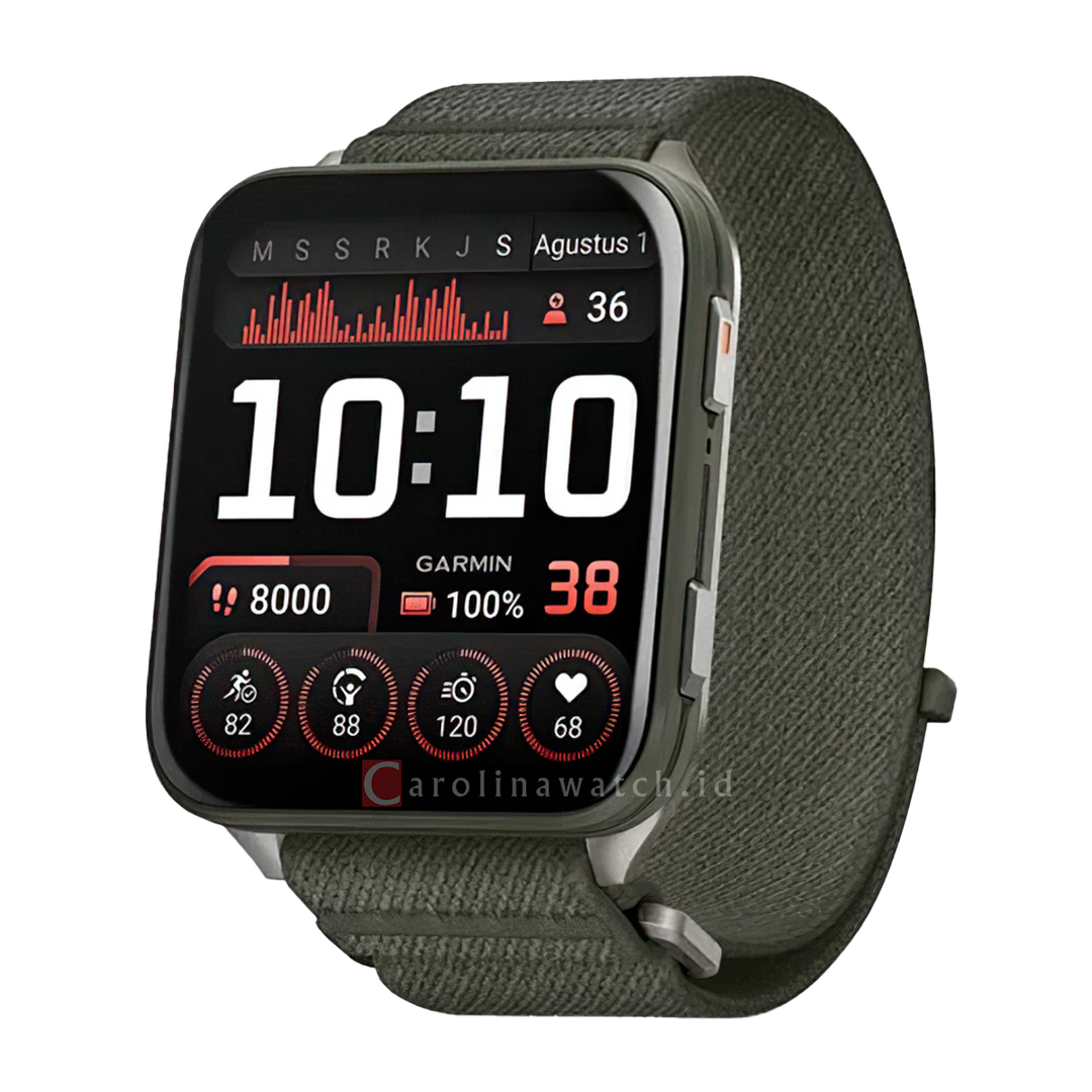 Jam Tangan Garmin Venu X1 VENUX1GPSMOSS Unisex Moss with Titanium Caseback and Moss ComfortFit Nylon Band