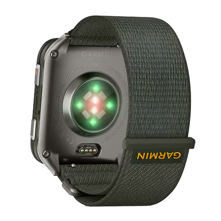 Jam Tangan Garmin Venu X1 VENUX1GPSMOSS Unisex Moss with Titanium Caseback and Moss ComfortFit Nylon Band