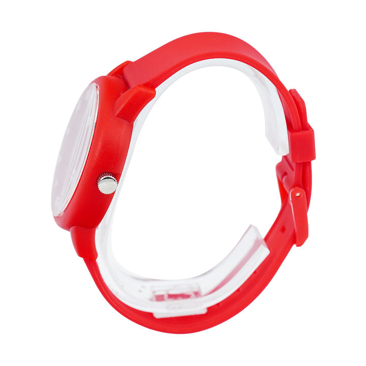 Jam Tangan Q&Q VR52J009 Kids Red Dial Red Rubber Strap