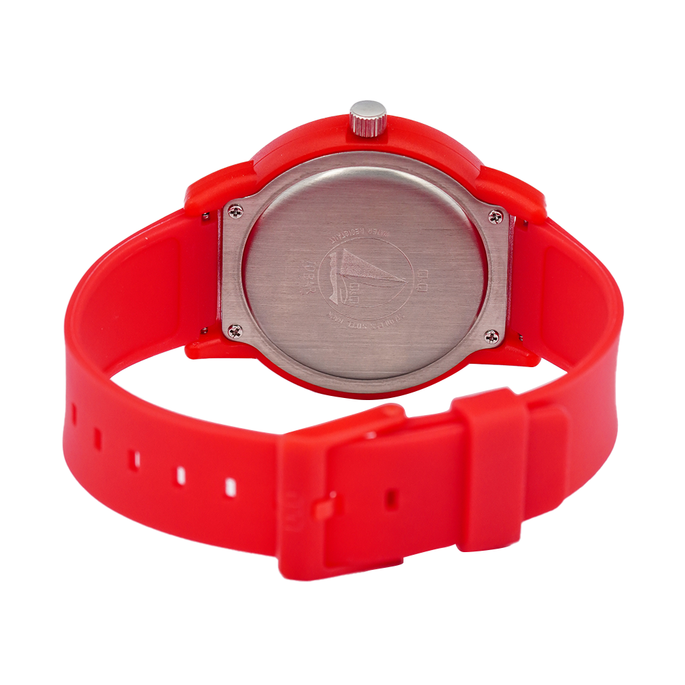 Jam Tangan Q&Q VR52J009 Kids Red Dial Red Rubber Strap