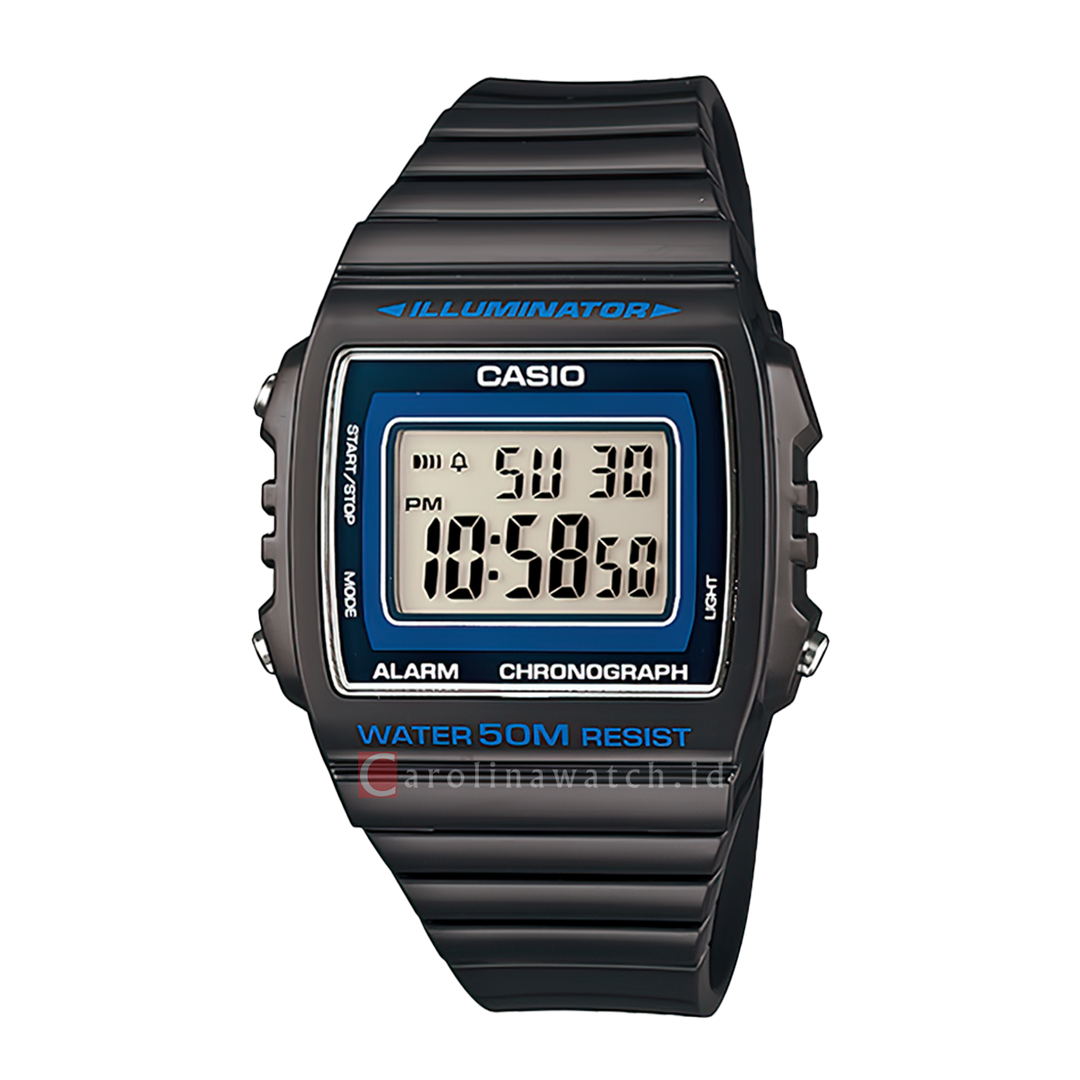 Jam Tangan Casio General W-215H-8A Unisex Digital Dial Grey Resin Band