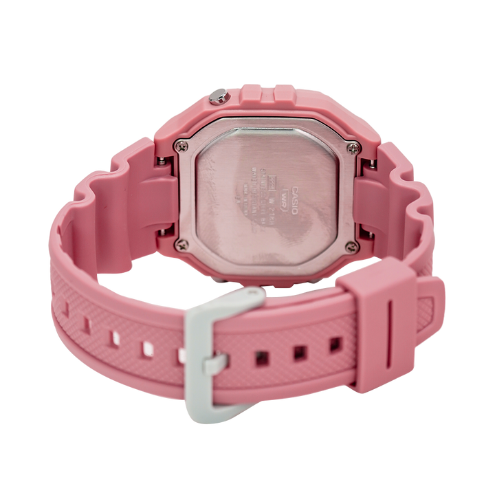 Jam Tangan Casio W-218HC-4A Women Digital Dial Pink Resin Band