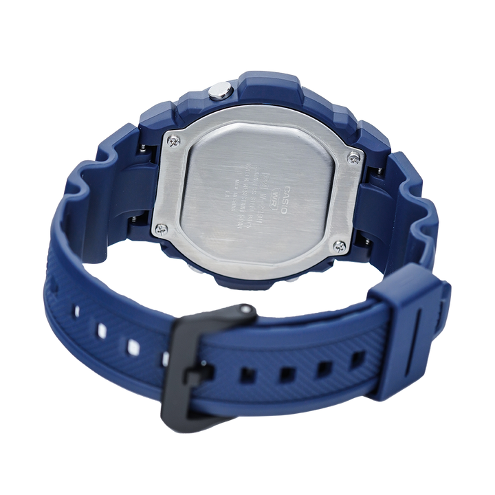 Jam Tangan Casio W-219H-2A Men Digital Dial Blue Navy Resin Band