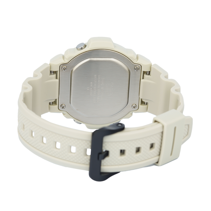 Jam Tangan Casio General W-219HC-8B Men Digital Dial Bone White Resin Band