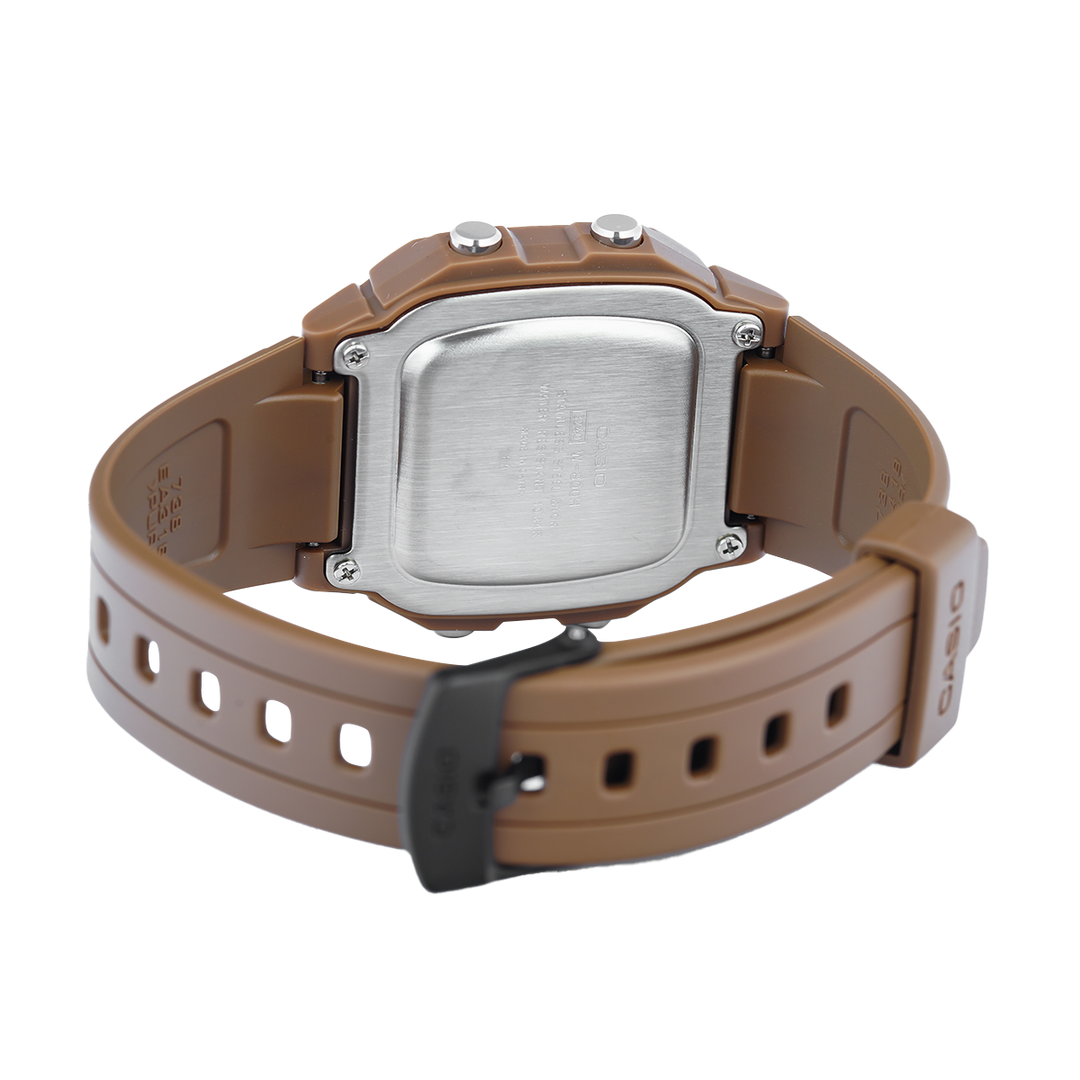 Jam Tangan Casio W-800H-5A Men Digital Dial Brown Resin Band