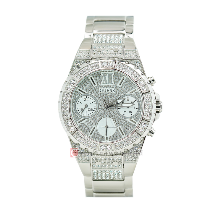 Jam Tangan GUESS W0037L1 Women Silver Dial Stainless Steel Strap