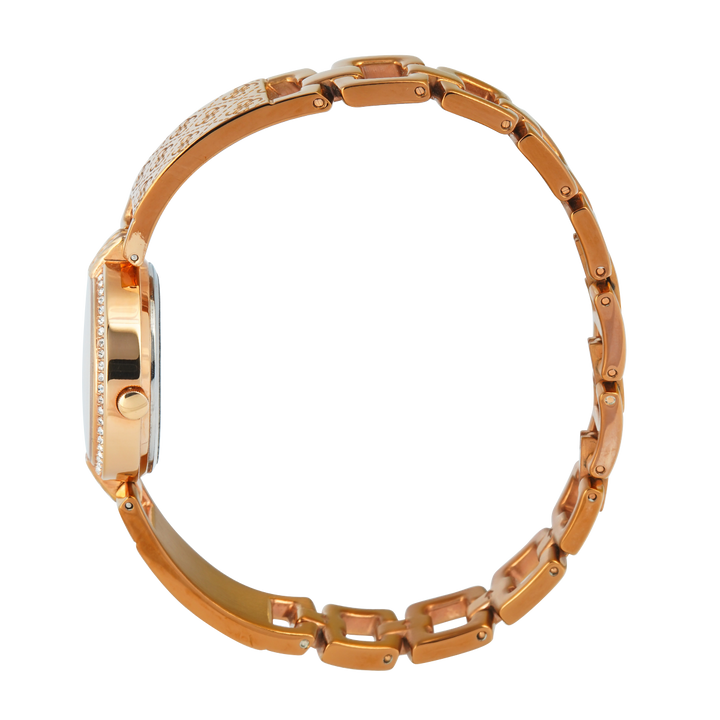 Jam Tangan GUESS W0112L3 Women Silver Dial Rose Gold Stainless Steel Strap