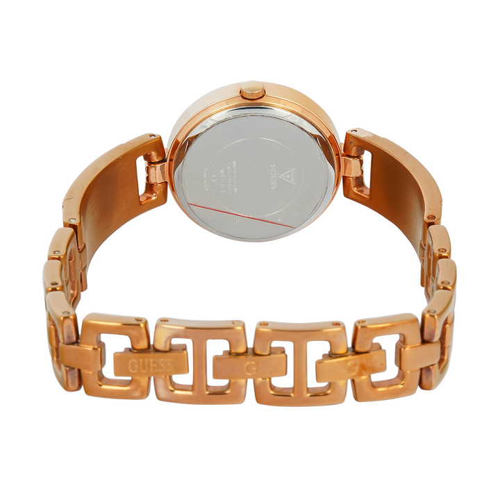 Jam Tangan GUESS W0112L3 Women Silver Dial Rose Gold Stainless Steel Strap