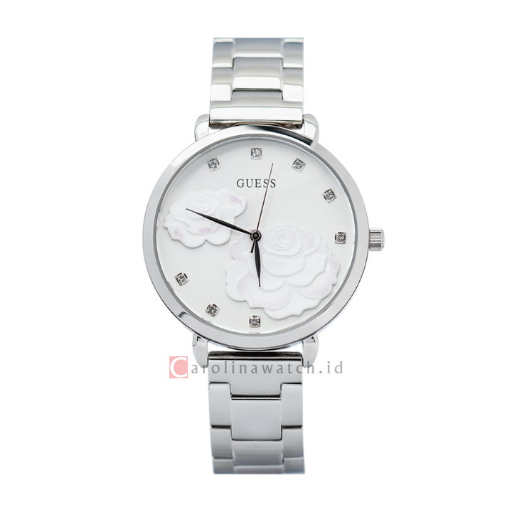 Jam Tangan GUESS W0242L1 Women Silver Dial Stainless Steel Strap