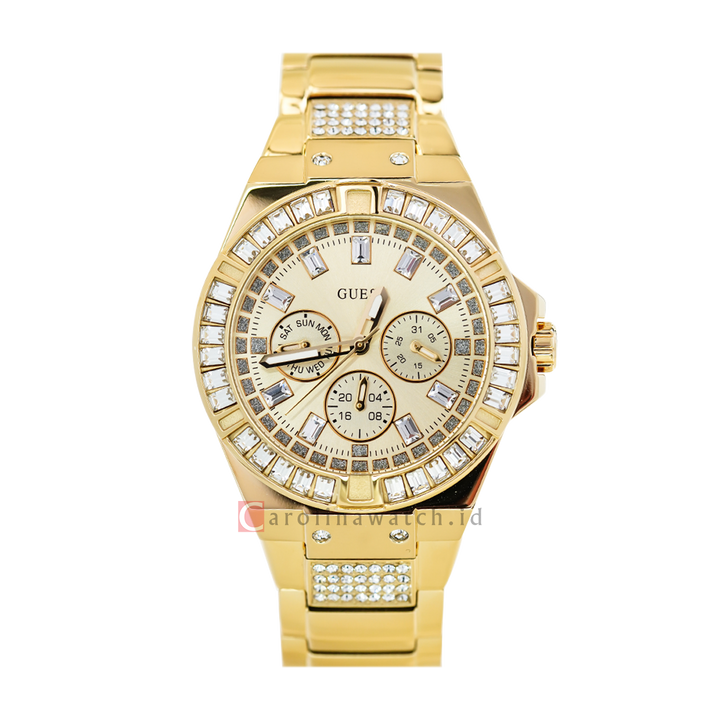 Jam Tangan GUESS W0274L2 Women Gold Dial Gold Stainless Steel Strap