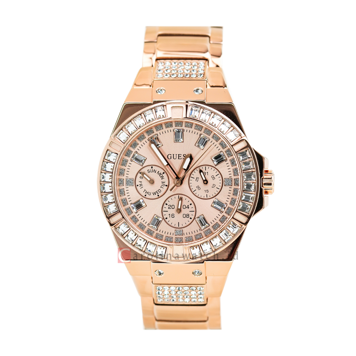 Jam Tangan GUESS W0274L3 Women Rose Gold Dial Rose Gold Stainless Steel Strap