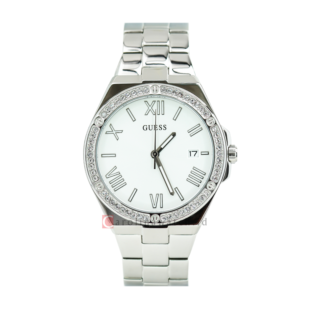 Jam Tangan GUESS W0286L1 Women Silver Dial Stainless Steel Strap