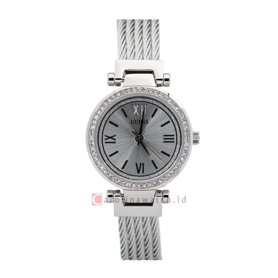 Jam Tangan GUESS W1009L1 Women Grey Dial Stainless Steel Strap