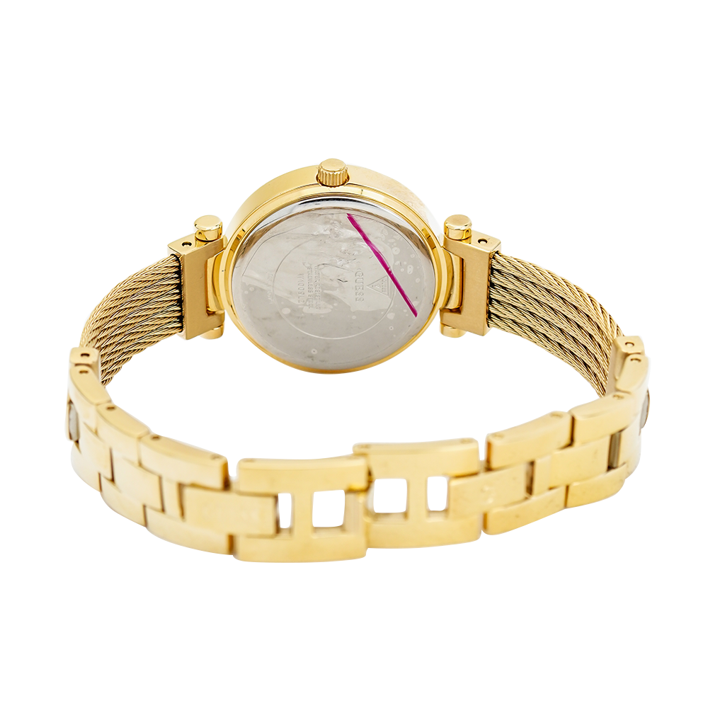 Jam Tangan GUESS W1009L2 Women Gold Dial Gold Stainless Steel Strap