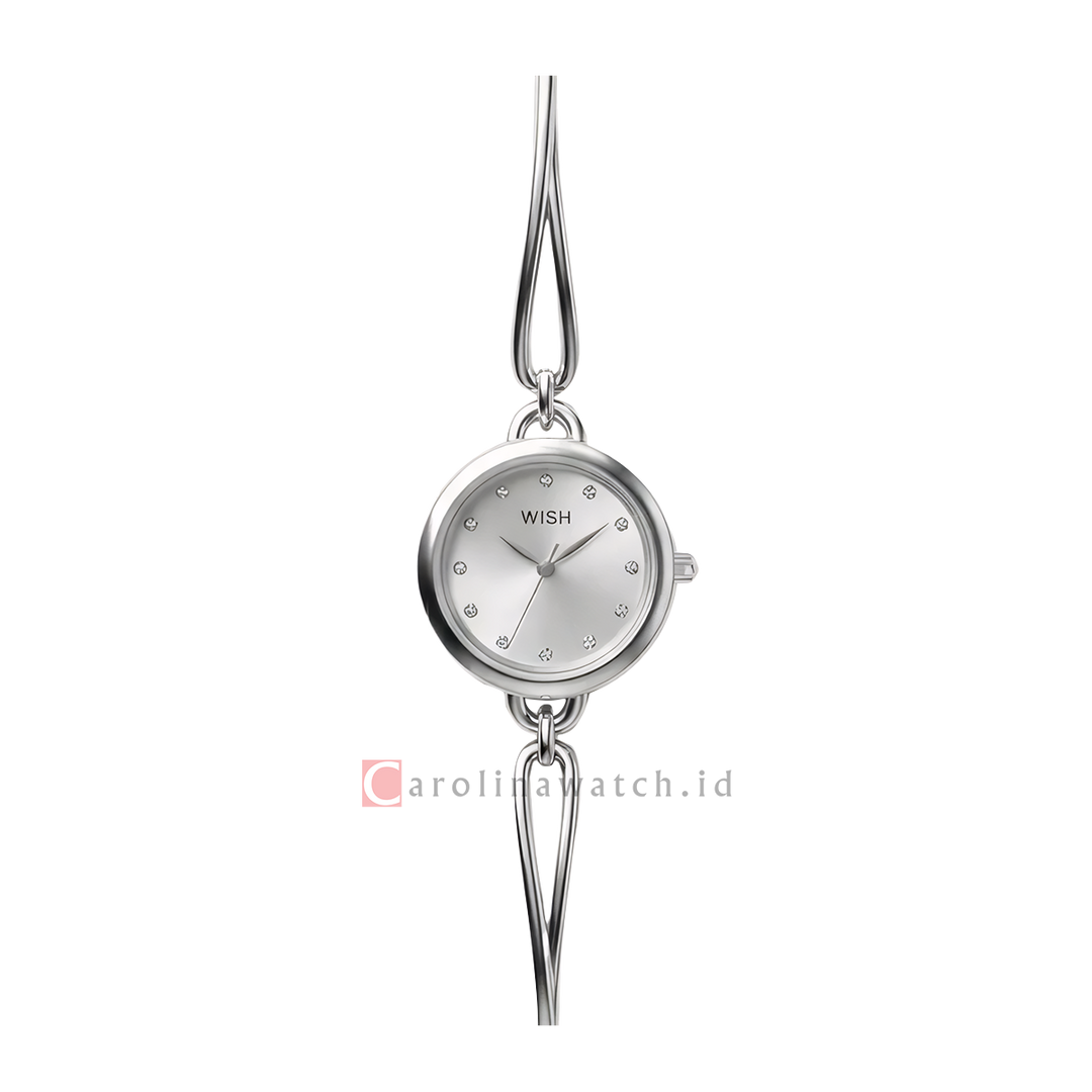 Jam Tangan WISH Cathy WI002-2S02B02 Women Silver White Dial Stainless Steel & Copper Strap