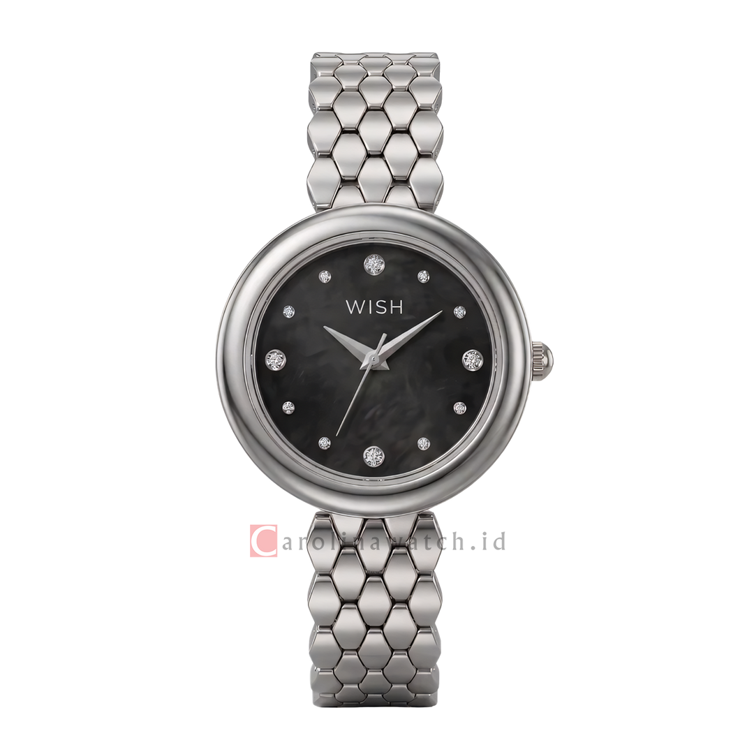 Jam Tangan WISH Hazel WI003-2S03B03 Women Black Dial Alloy Strap