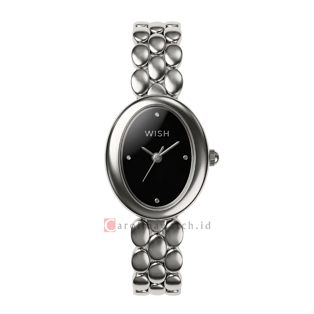 Jam Tangan WISH Thea WI008-2S03B03 Women Black Dial Alloy Strap