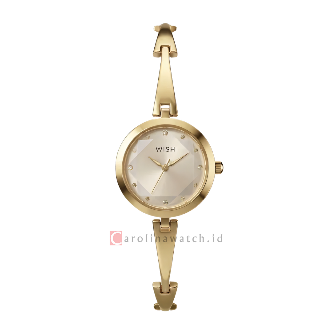 Jam Tangan WISH Zoe WI009-2G10B10 Women Champagne Dial Gold Alloy & Copper Strap