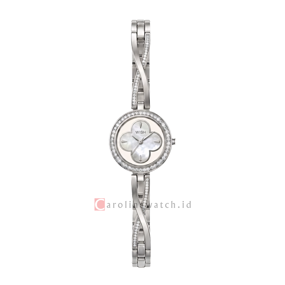 Jam Tangan WISH Amber WI013-2S01B02 Women Analog Dial Silver Alloy Strap