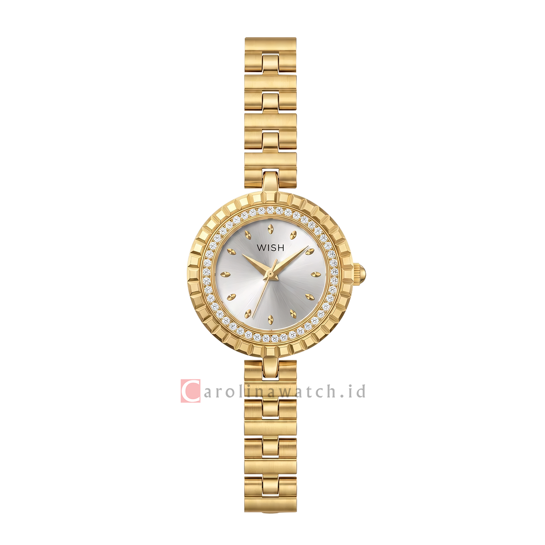 Jam Tangan WISH Macy WI014-2G02B10 Women Silver Dial Gold Alloy Strap