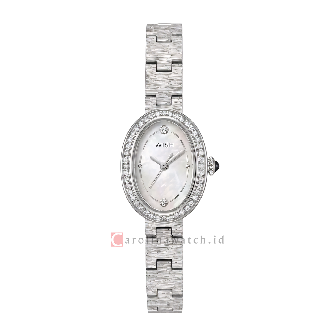 Jam Tangan WISH Scarlett WI015-2S01B02 Women White Dial Silver Alloy Strap