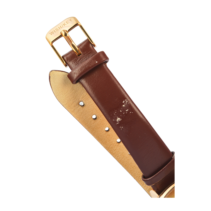 Jam Tangan WISH/KEY WK1010RG/06 Women Analog Dial Leather Strap