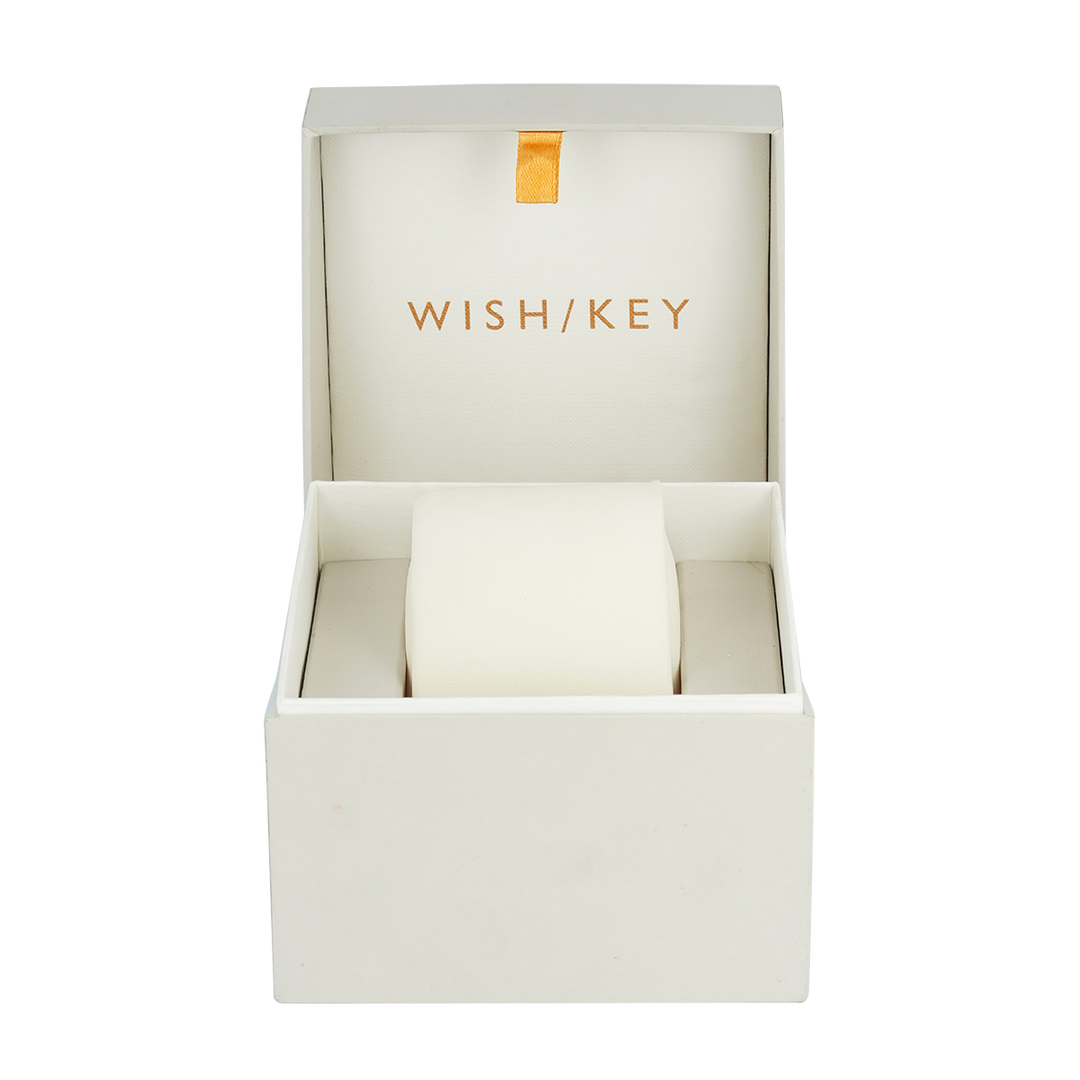 Jam Tangan WISH/KEY WK1010RG/06 Women Analog Dial Leather Strap