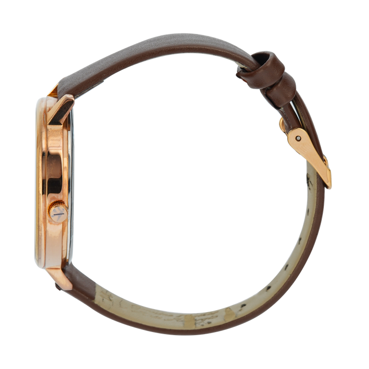 Jam Tangan WISH/KEY WK1010RG/06 Women Analog Dial Leather Strap