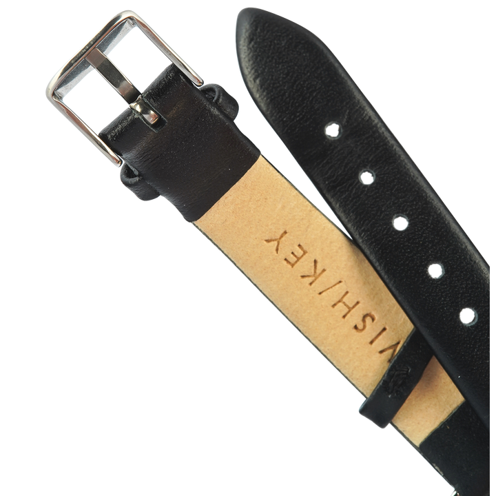 Jam Tangan WISH/KEY WK1010S/03 Women Analog Dial Black Leather Strap