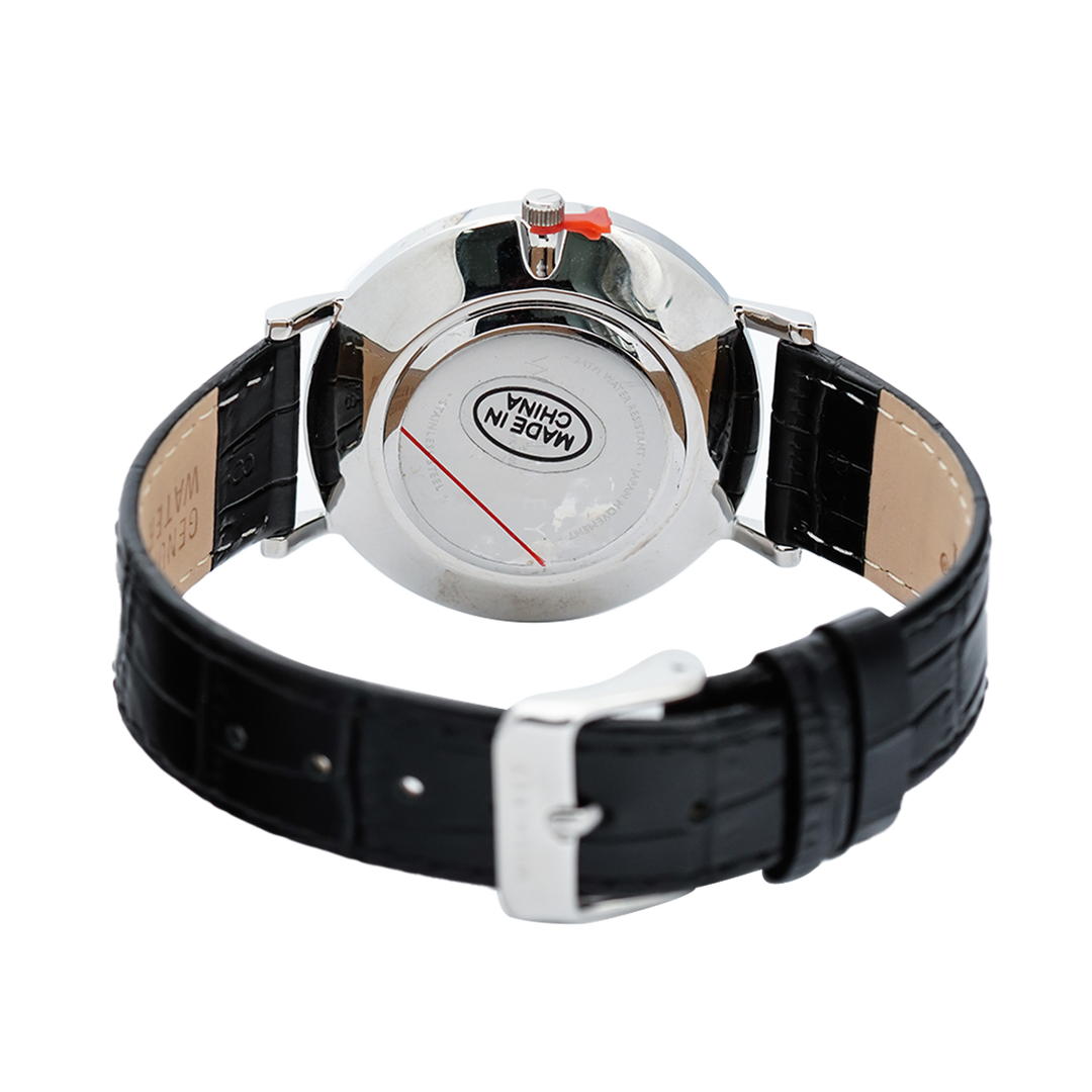 Jam Tangan WISH/KEY WK4005S/24 Women Analog Dial Black Leather Strap