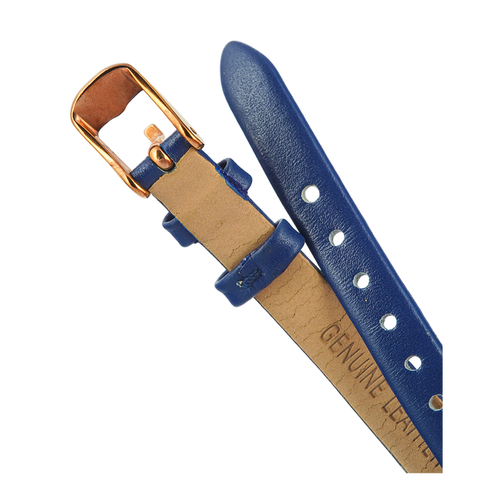 Jam Tangan WISH/KEY Abigail WK5001RG/04 Women Analog Dial Blue Leather Strap