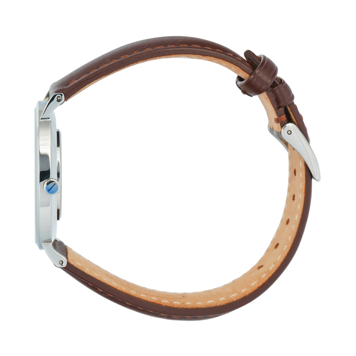 Jam Tangan WISH/KEY Poppy WK6012S/03D Women White Dial Black Leather Strap