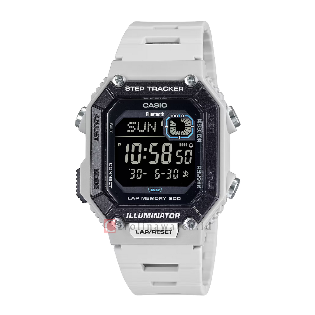 Jam Tangan Casio Standard WS-B1000-8B Men Digital Dial White Resin Band