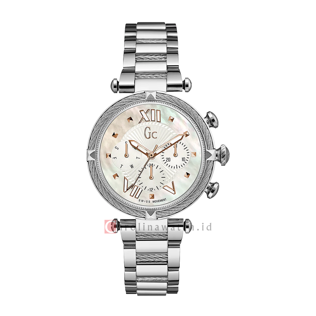 Jam Tangan GC Y16001L1 Women White Dial Stainless Steel Strap