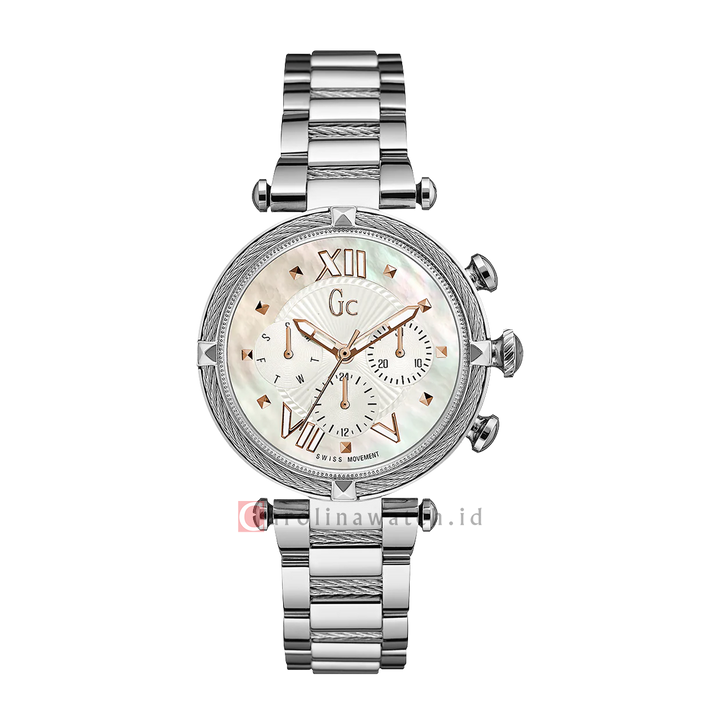 Jam Tangan GC Y16001L1 Women White Dial Stainless Steel Strap