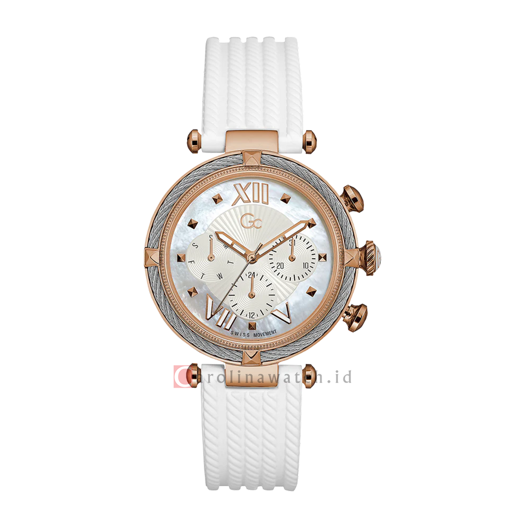 Jam Tangan GC Y16004L1 Women White Dial Silicone Strap