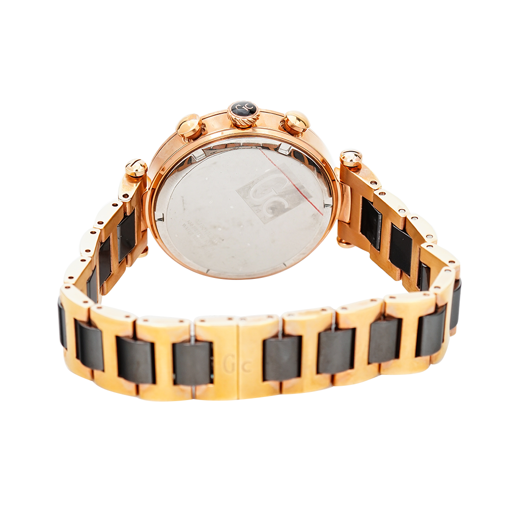 Jam Tangan GC Y16013L2 Women Black Dial Rose Gold Stainless Steel Strap