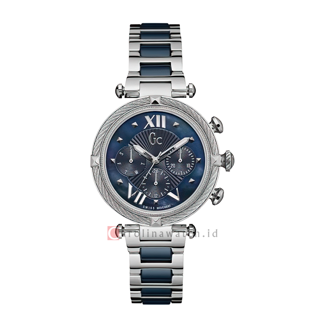 Jam Tangan Wanita GC Y16019L7 Blue Dial Stainless Steel Strap