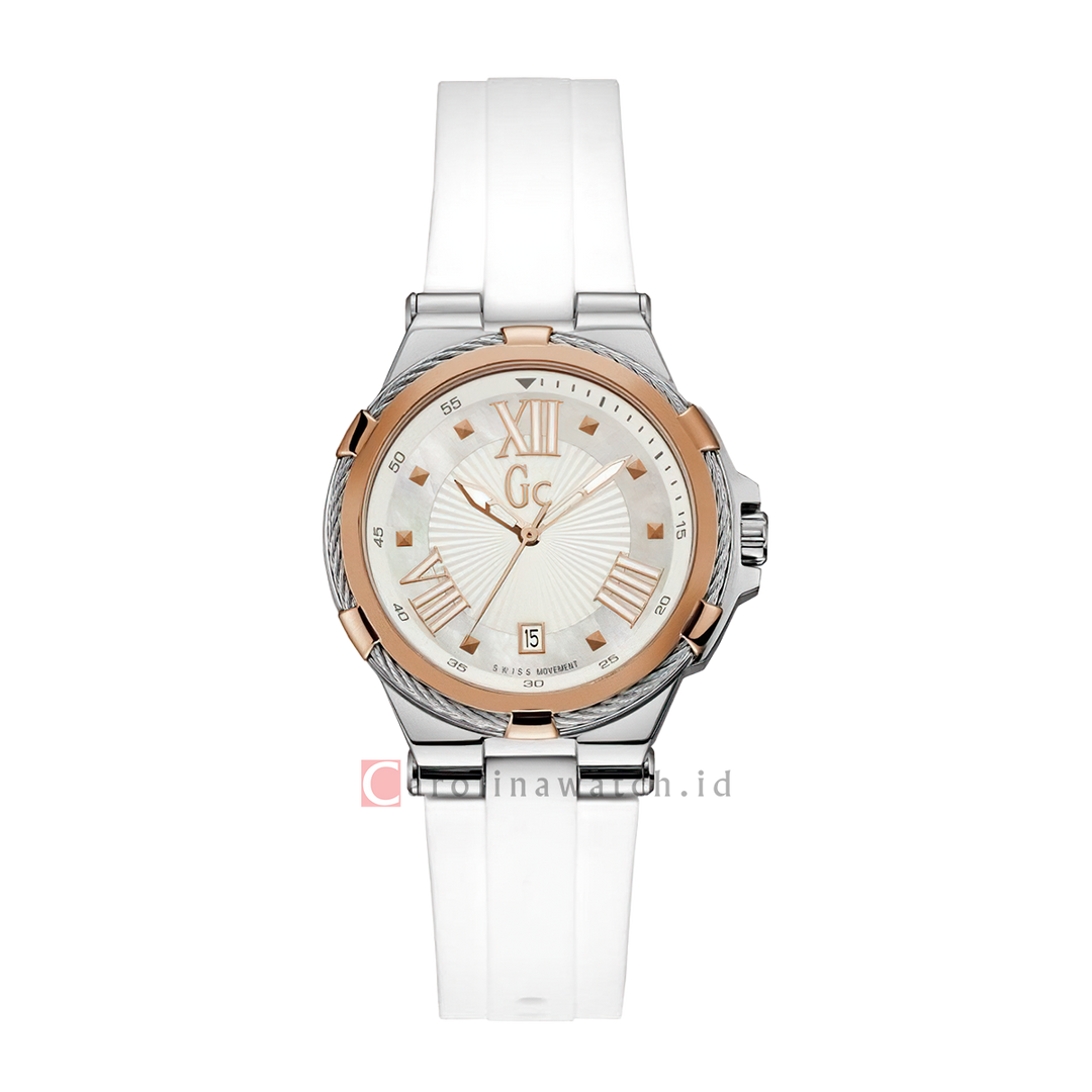 Jam tangan GC Y34002L1 Women White Dial Silicone Strap