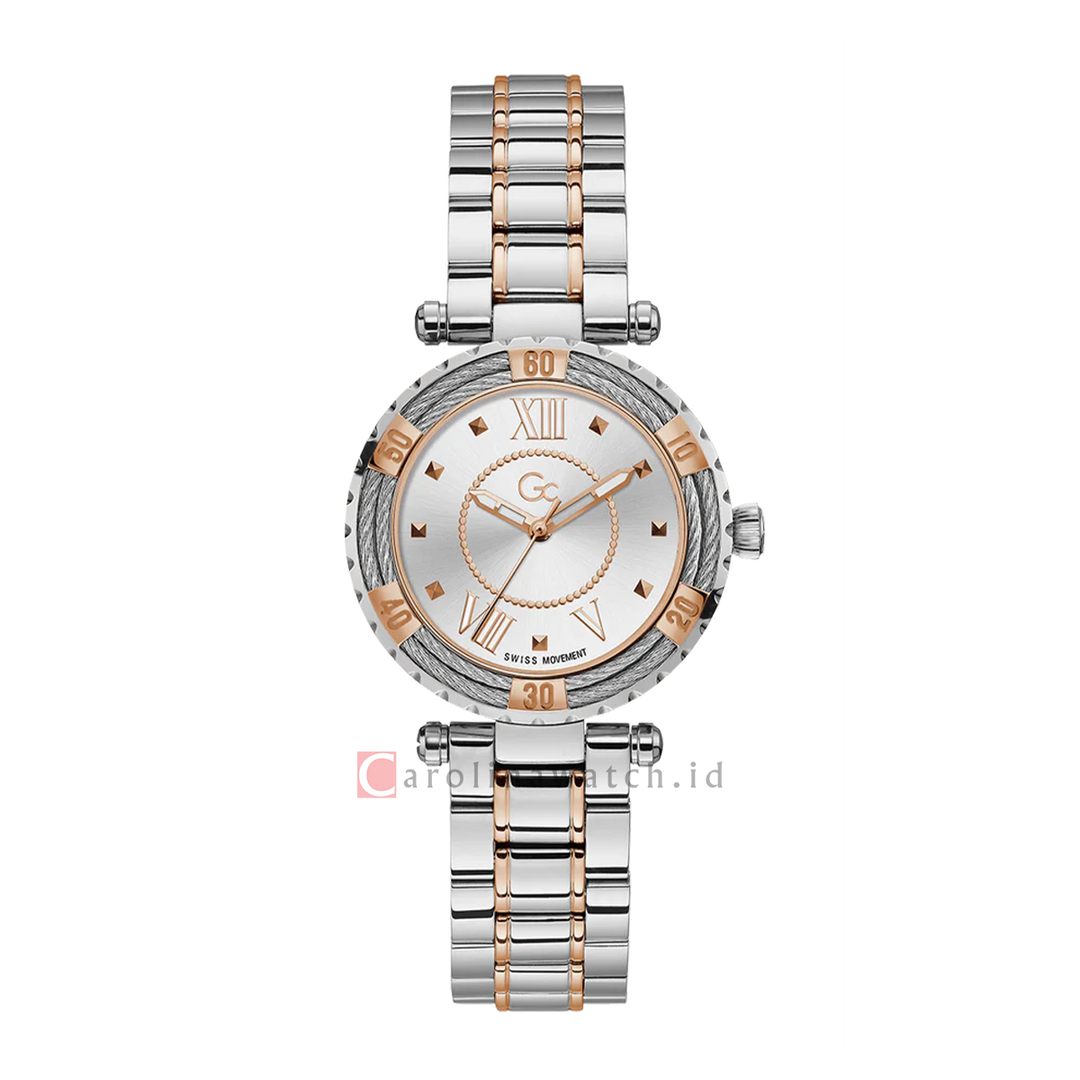 Jam Tangan GC Y41003L1 Women White Dial Stainless Steel Strap