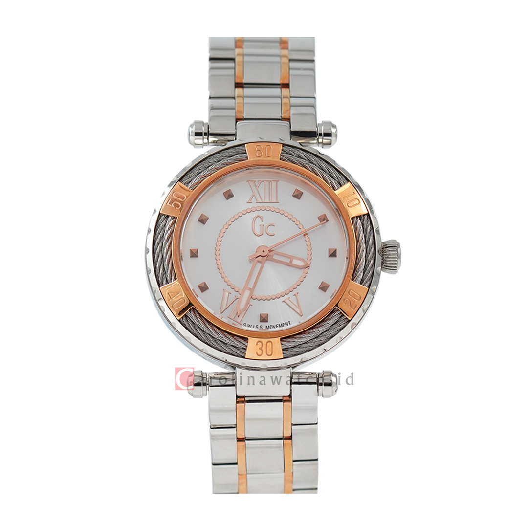 Jam Tangan GC Y41003L1 Women White Dial Stainless Steel Strap