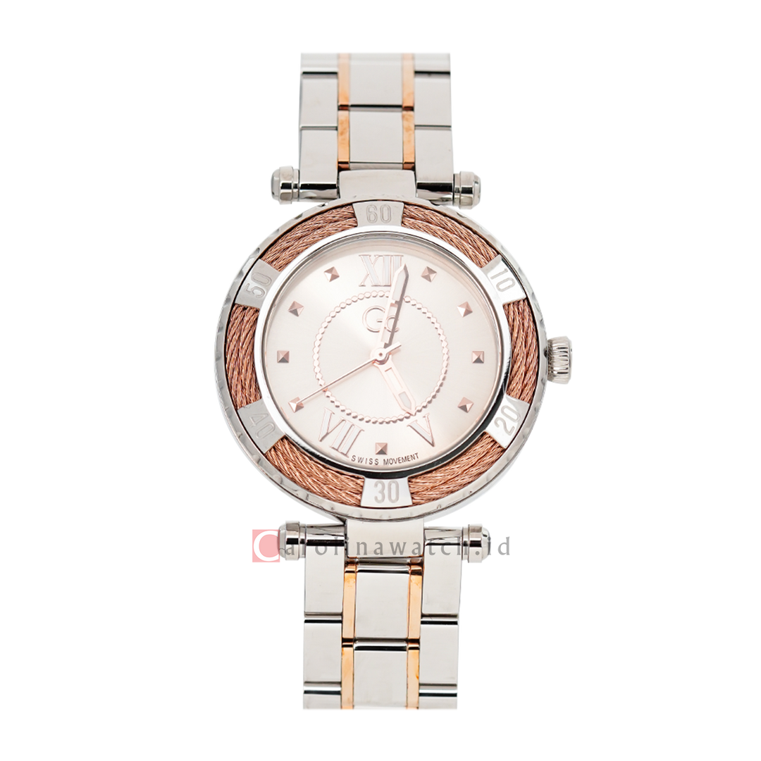 Jam Tangan GC Y41007L3 Women White Dial Stainless Steel Strap