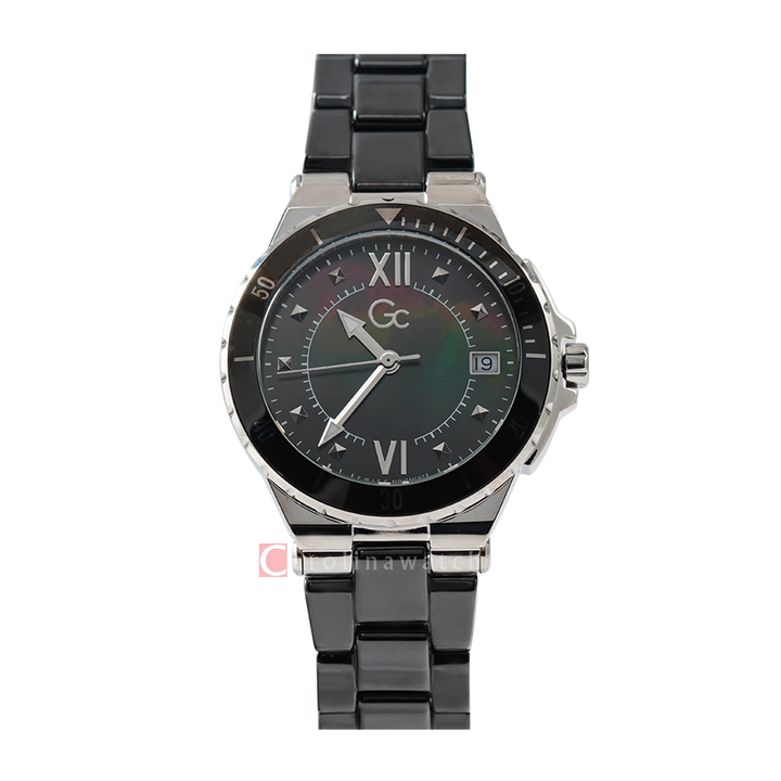 Jam Tangan GC Y42002L2 Women Black Dial Black Stainless Steel Strap